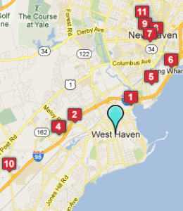 Map of West Haven, CT hotels