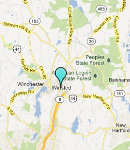 Map of Winsted, CT hotels