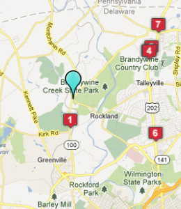 Map of Winterthur, DE hotels