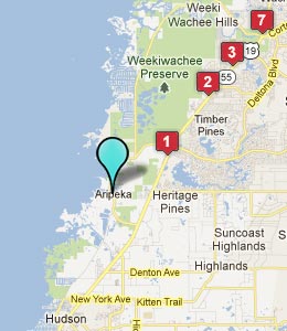 Map of Aripeka, FL hotels