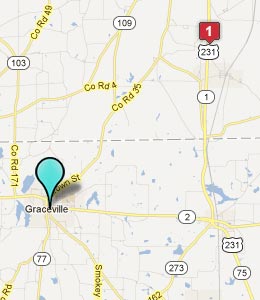 Map of Graceville, FL hotels
