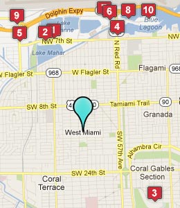Map of West Miami, FL hotels