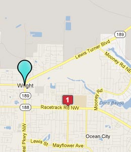 Map of Wright, FL hotels