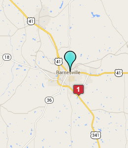Map of Barnesville, GA hotels