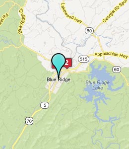 Map of Blue Ridge, GA hotels