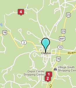 Map of Clayton, GA hotels