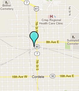 Map of Cordele, GA hotels