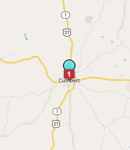 Map of Cuthbert, GA hotels