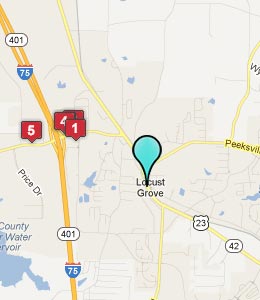 Map of Locust Grove, GA hotels