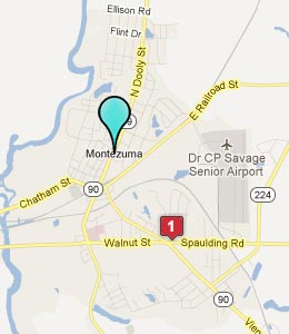 Map of Montezuma, GA hotels