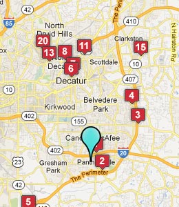 Map of Panthersville, GA hotels
