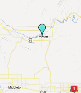 Map of Emmett, ID hotels