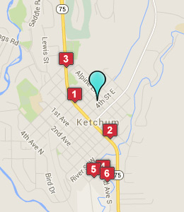 Map of Ketchum, ID hotels