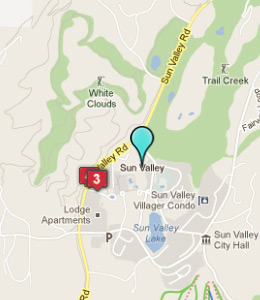 Map of Sun Valley, ID hotels
