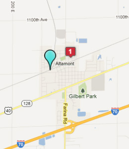 Map of Altamont, IL hotels