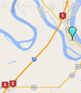 Map of Cairo, IL hotels