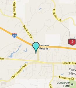 Map of Fairview Heights, IL hotels