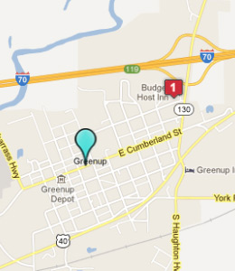 Map of Greenup, IL hotels