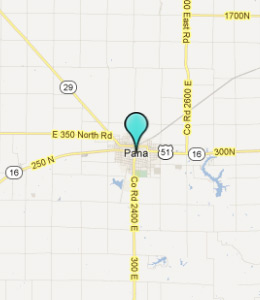 Map of Pana, IL hotels