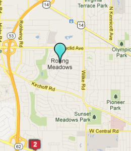 Map of Rolling Meadows, IL hotels