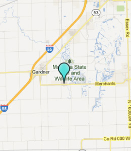 Map of South Wilmington, IL hotels