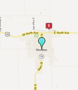 Map of Stockton, IL hotels