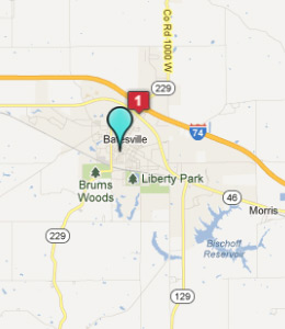 Map of Batesville, IN hotels