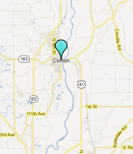 Map of Clinton, IN hotels