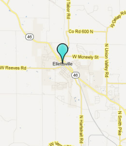 Map of Ellettsville, IN hotels