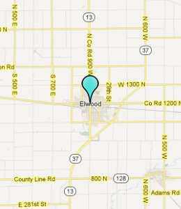 Map of Elwood, IN hotels