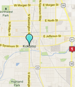 Map of Kokomo, IN hotels