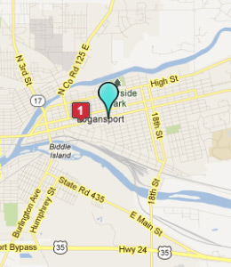 Map of Logansport, IN hotels