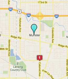 Map of Munster, IN hotels