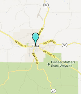 Map of Paoli, IN hotels