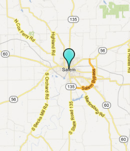 Map of Salem, IN hotels