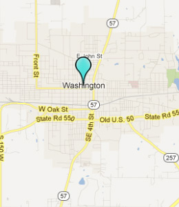 Map of Washington, IN hotels