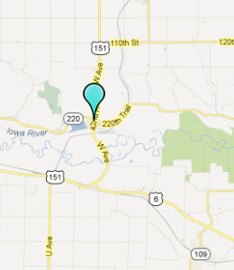 Map of Amana, IA hotels