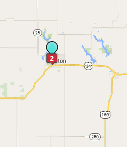 Map of Creston, IA hotels