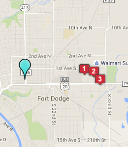 Map of Fort Dodge, IN hotels