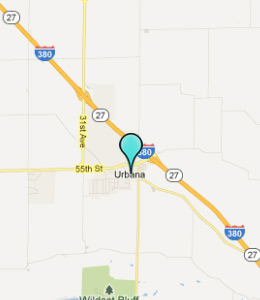 Map of Urbana, IN hotels