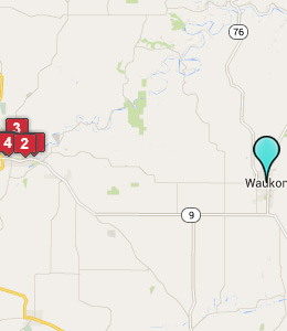 Map of Waukon, IN hotels