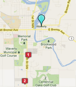 Map of Waverly, IN hotels