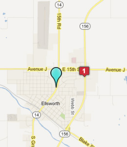 Map of Ellsworth, IN hotels