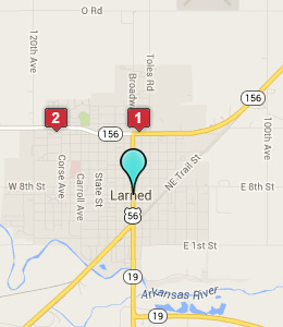 Map of Larned, IN hotels