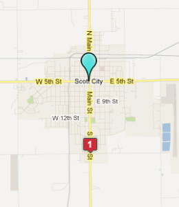 Map of Scott City, IN hotels