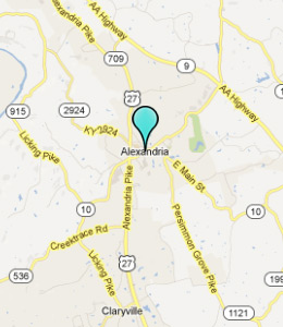 Map of Alexandria, IN hotels