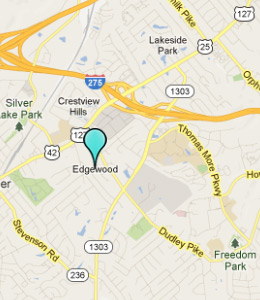 Map of Edgewood, IN hotels