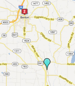 Map of Hardin, IN hotels