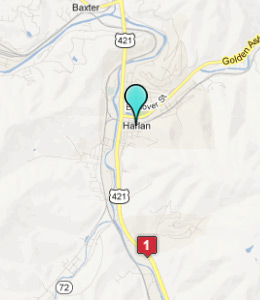 Map of Harlan, IN hotels