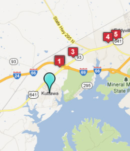 Map of Kuttawa, IN hotels